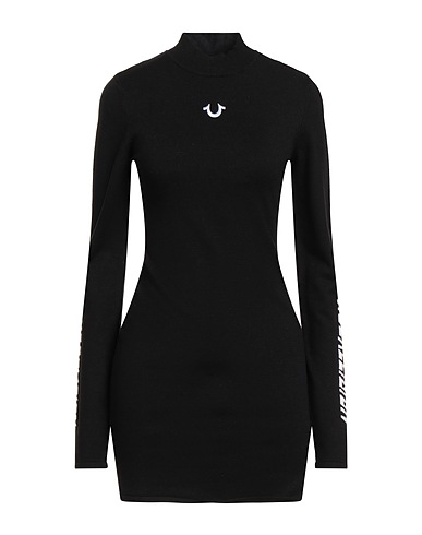 TRUE RELIGION Sheath dress Black 49% Viscose, 30% Polyester, 21% Nylon