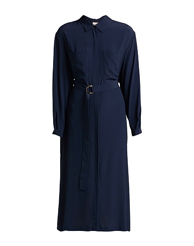 SEMICOUTURE Midi dress Navy 65% Acetate, 35% Silk