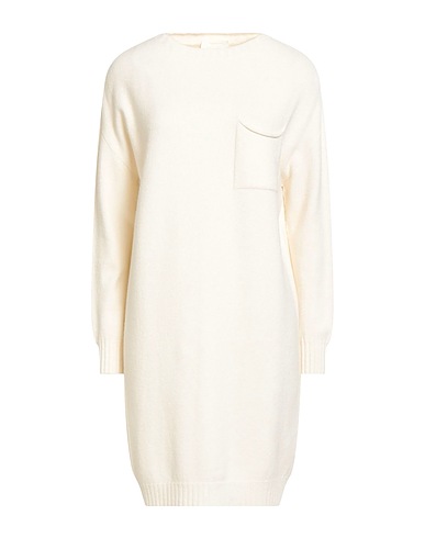 KING KONG Kurzes Kleid Elfenbein 50% Viskose, 27% Polyester, 23% Polyamid