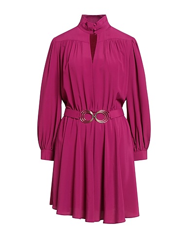 SIMONA CORSELLINI Short dress Garnet 83% Acetate, 17% Silk