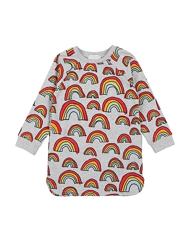 STELLA McCARTNEY KIDS 원피스 & 드레스 그레이 100% 코튼, 엘라스테인