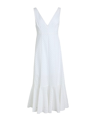 PHILOSOPHY di LORENZO SERAFINI Midi-Kleid Weiß 50% Baumwolle, 50% Polyester