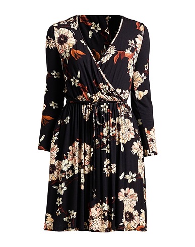 THE ABITO Milano Short dress Black 97% Viscose, 3% Elastane