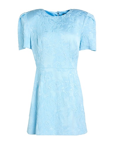 DOLCE&GABBANA Short dress Sky blue 50% Cotton, 49% Viscose, 1% Elastane