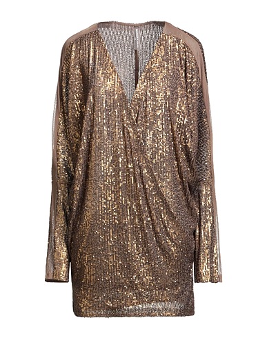 NORMA KAMALI Short dress Bronze 95% Polyester, 5% Elastane