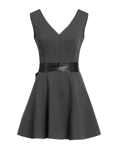 NORMA KAMALI Short dress Grey 95% Cotton, 5% Elastane
