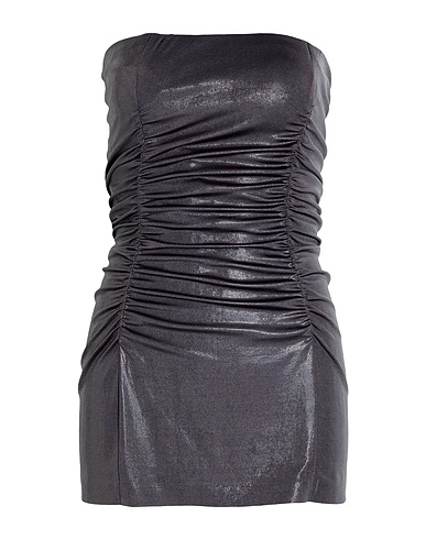 NORMA KAMALI Κοντό φόρεμα Γκρι ανθρακί 95% Πολυεστέρας, 5% Ελαστάνη