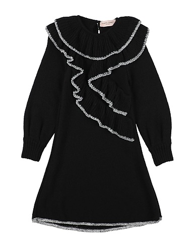 ALBERTA FERRETTI Dress JUNIOR Black 57% Acrylic, 27% Polyamide, 7% Wool, 7% Viscose, 2% Metallic fiber