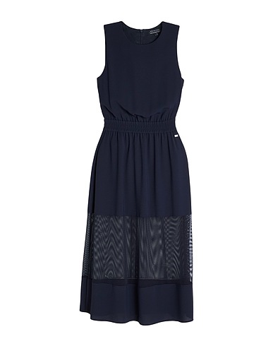 ARMANI EXCHANGE ひざ丈ワンピース ネイビー ポリエステル 100%