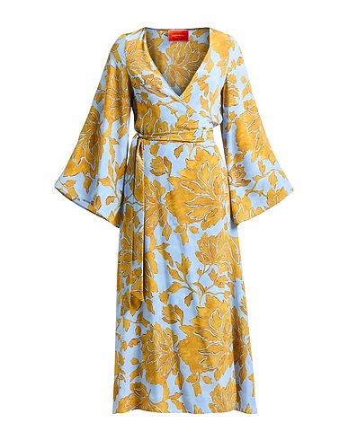 LA DOUBLE J Long dress Light blue 100% Silk