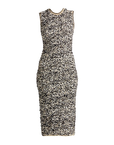 FABIANA FILIPPI Midi dress Black 40% Synthetic fibers, 30% Bamboo fiber, 21% Cotton, 6% Metallic fiber, 3% Elastane