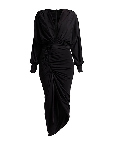 ACTUALEE Long dress Black 60% Rayon, 31% Nylon, 9% Elastane