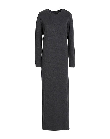 NORMA KAMALI Long dress Charcoal 95% Cotton, 5% Elastane