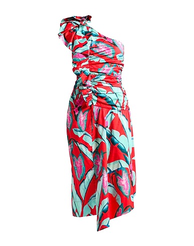 FARM RIO Midi dress Red 100% Cotton