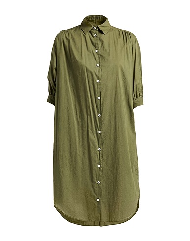 DEKKER Midi dress Military green 100% Cotton