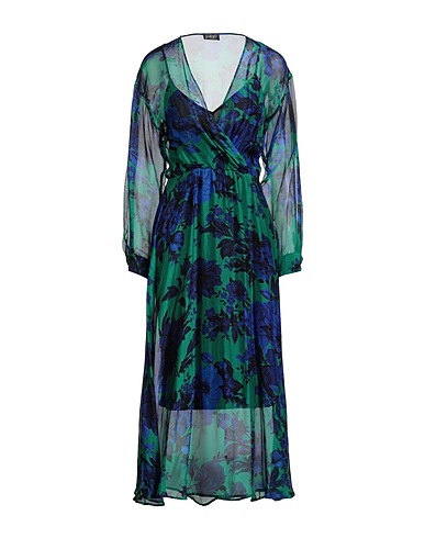 LIU •JO Midi dress Green 50% Silk, 50% Viscose