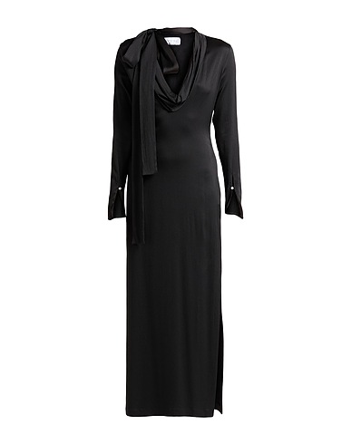 BLUMARINE Long dress Black 90% Viscose, 9% Acetate, 1% Elastane