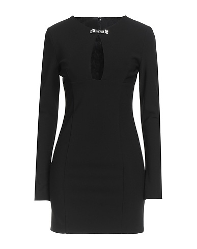 BLUMARINE Kurzes Kleid Schwarz 78% Viskose, 16% Polyamid, 6% Elastan