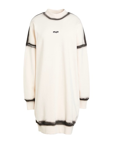 MSGM Short dress White 100% Cotton