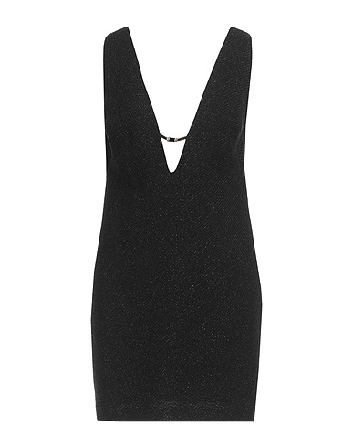 ELISABETTA FRANCHI Short dress Black 37% Polyester, 34% Viscose, 11% Virgin Wool, 9% Acrylic, 9% Other Fibres