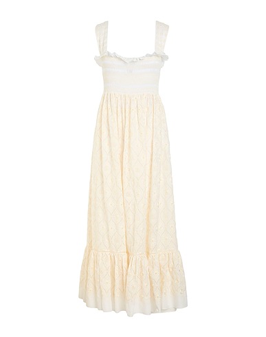 GUCCI Long dress Ivory 87% Cotton, 13% Polyester
