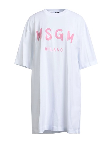 MSGM Vestito corto Bianco 100% Cotone
