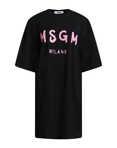 MSGM Short dress Black 100% Cotton