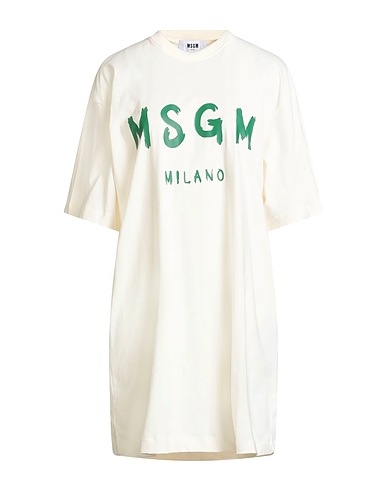 MSGM Short dress Ivory 100% Cotton