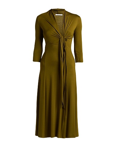 MAISON LAVINIATURRA Midi dress Military green 95% Viscose, 5% Elastane