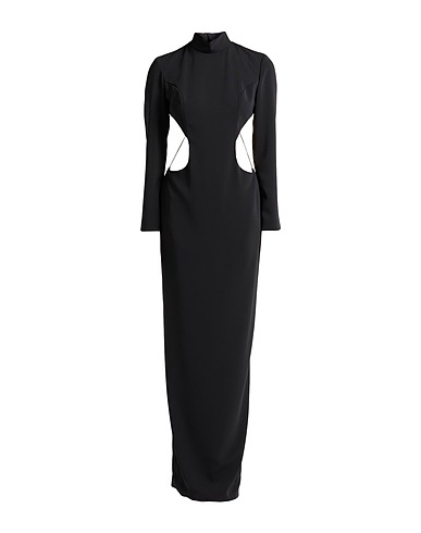MÔNOT Long dress Black 82% Triacetate, 18% Polyester