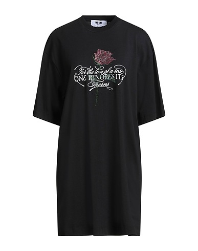 MSGM Short dress Black 100% Cotton