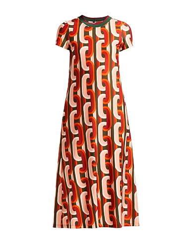 LA DOUBLE J Midi dress Military green 100% Cotton