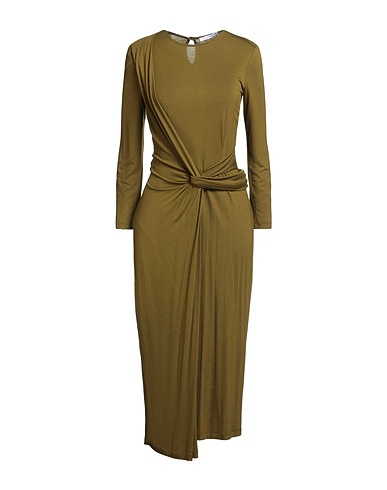 MAISON LAVINIATURRA Midi dress Military green 95% Viscose, 5% Elastane