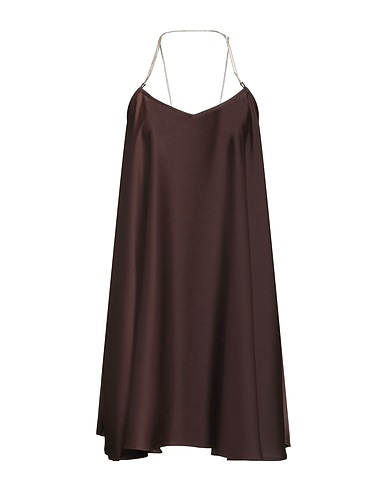 LIU •JO Short dress Dark brown 100% Polyester