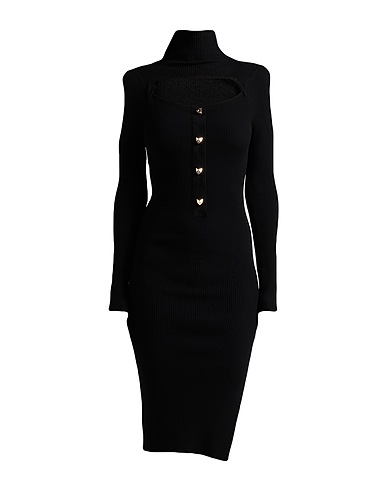 SIMONA CORSELLINI Elegant dress Black 72% Viscose, 28% Polyester