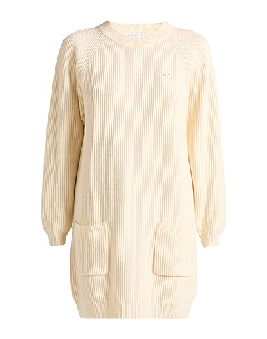 SUN 68 Knit dress Cream 50% Merino Wool, 35% Viscose, 10% Polyamide, 5% Elastane