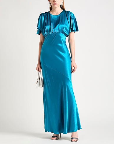 BLUMARINE Vestito lungo Verde petrolio 100% Viscosa