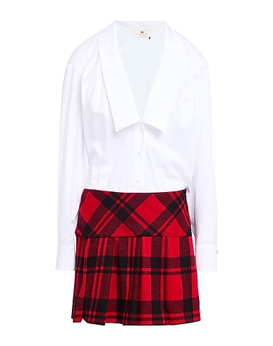 ELISABETTA FRANCHI Shirt dress Red 72% Wool, 25% Polyamide, 3% Other Fibres