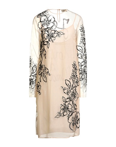 BLUMARINE Midi dress Beige 100% Polyamide, Polyester, Polyethylene, Glass