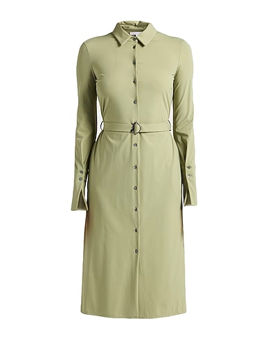 PATRIZIA PEPE Midi dress Sage green 80% Polyamide, 20% Elastane