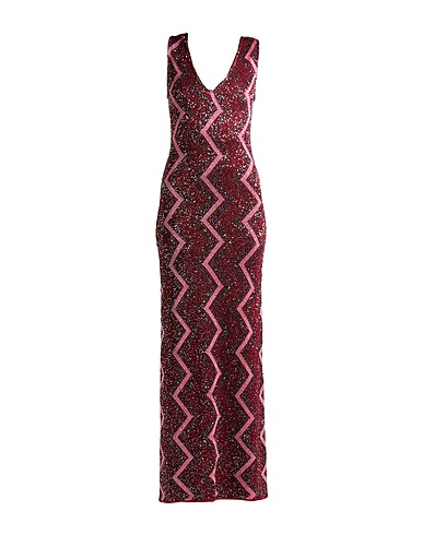 MISSONI Long dress Red 50% Viscose, 30% Metallic fiber, 10% Polyamide, 10% Polyester