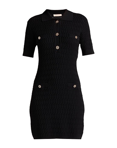 TWINSET Kurzes Kleid Schwarz 72% Viskose, 28% Polyester