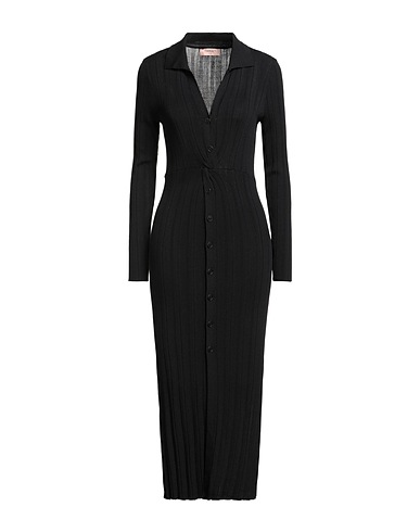 TWINSET Vestito chemisier Nero 65% Viscosa, 35% Poliammide