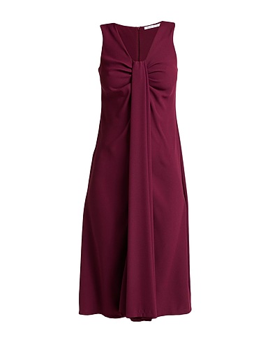 MAISON LAVINIATURRA Midi dress Burgundy 100% Viscose