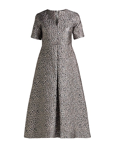 MAISON LAVINIATURRA Midi dress Grey 49% Silk, 34% Polyester, 17% Polyamide