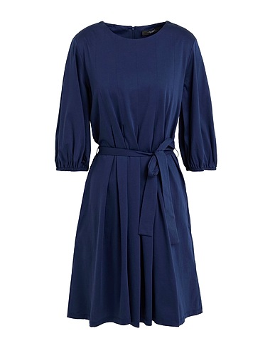 WEEKEND MAX MARA Pleated dress Midnight blue 100% Cotton