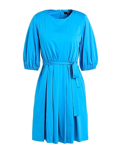 WEEKEND MAX MARA Pleated dress Azure 100% Cotton