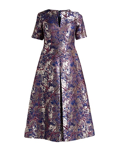 MAISON LAVINIATURRA Midi dress Blue 49% Silk, 34% Polyester, 17% Polyamide