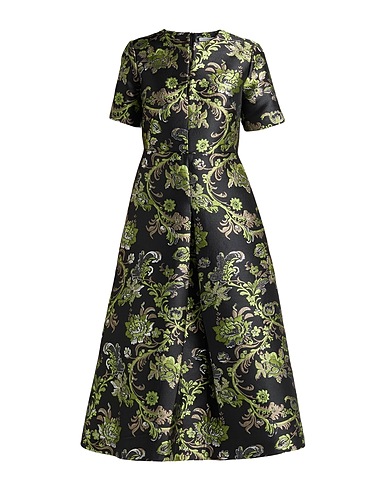 MAISON LAVINIATURRA Midi dress Black 49% Silk, 34% Polyester, 17% Polyamide