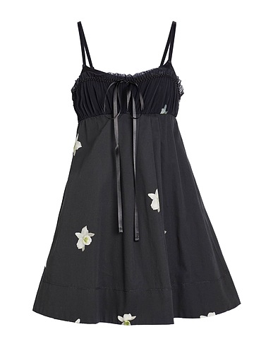 PINKO Pleated dress Black 100% Cotton, Polyamide, Elastane, Viscose